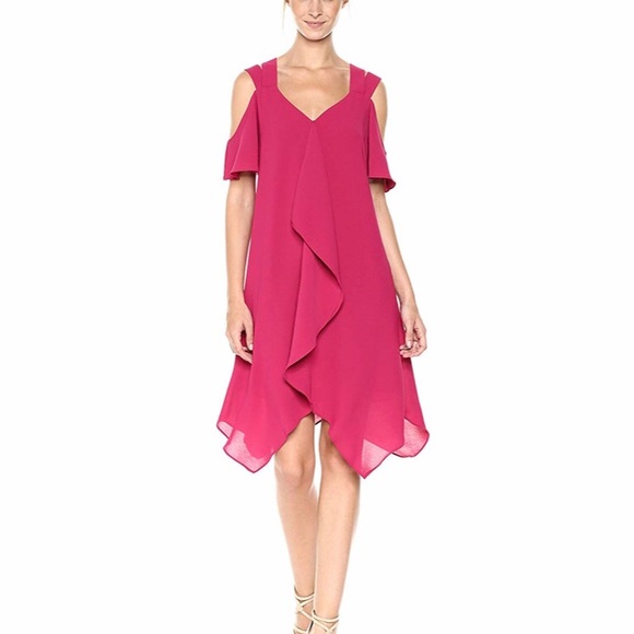 Adrianna Papell Gauzy Crepe Corkscrew Drape Dress - Picture 3 of 5